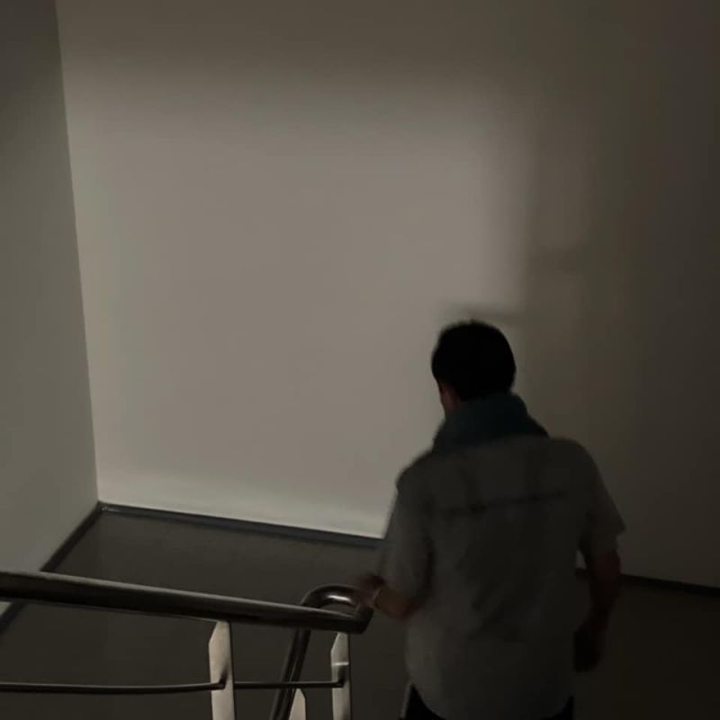 ▲全台大停電，連前總統馬英九辦公室也無法倖免，馬英九在臉書PO出下樓梯的照片。（圖／取自馬英九臉書）