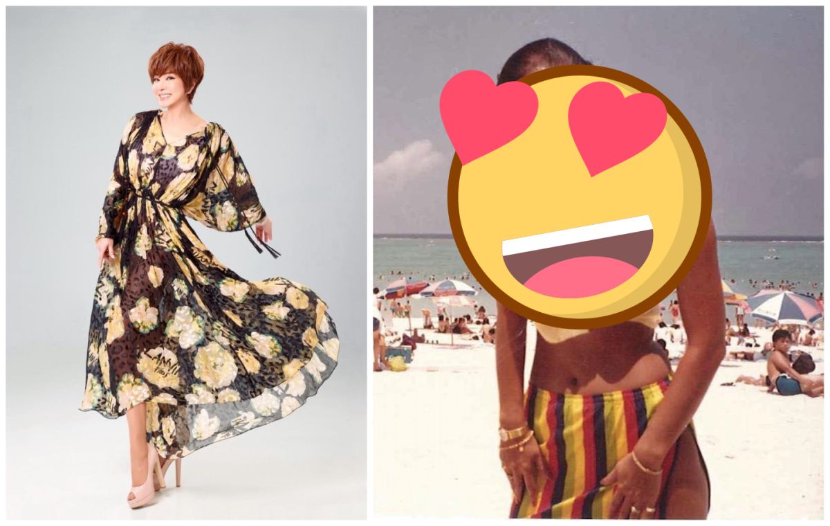 ▲陳美鳳曬出年輕時，皮膚黝黑穿著比基尼的辣照。（圖／翻攝陳美鳳臉書）