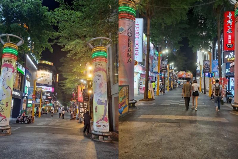▲平常假日湧入人潮的西門町商圈,週末完全沒人。(圖/PTT)