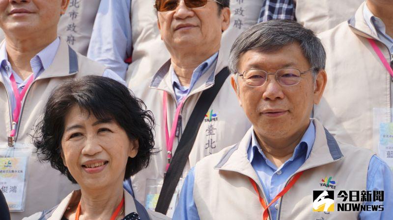 ▲民眾黨主席柯文哲（右）與妻子陳佩琪。(圖／記者呂炯昌攝)