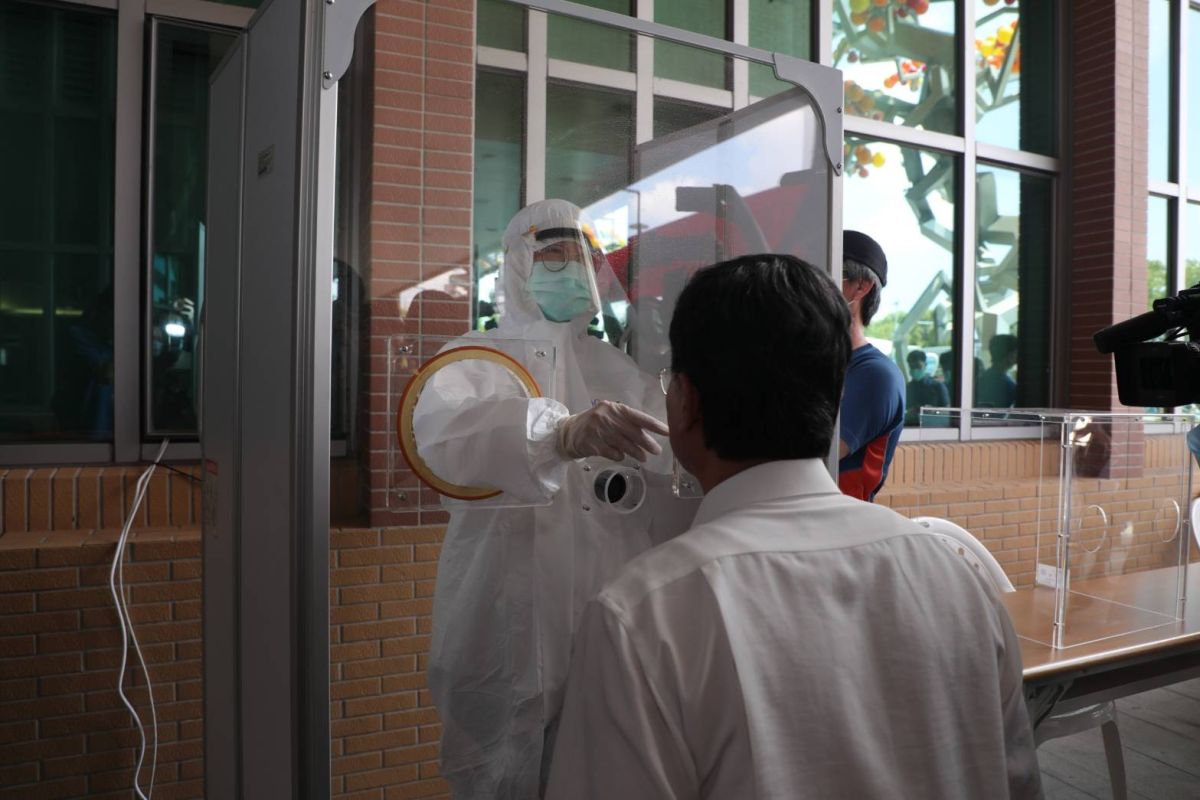 ▲台中快篩站，單日可提供2至3千不等篩檢量(圖／柳榮俊攝2021.5.19)