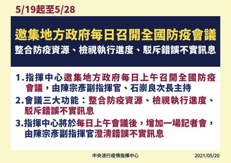 ▲全國升級三級警戒，中央與地方政府每日召開全國防疫會議，會議將有三大功能，分別為整合資源、檢視進度以及駁斥假訊息。（圖／示意圖，取自免費圖庫）