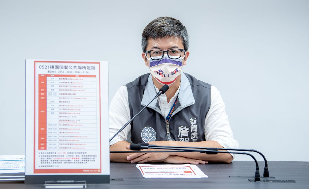 ▲詹賀舜表示，目前該酒店確診人數有3位，加上1位苗栗酒客也確診，與金沙酒店相關連的確診數截至今日為止只有4位。（圖／桃園市政府提供）