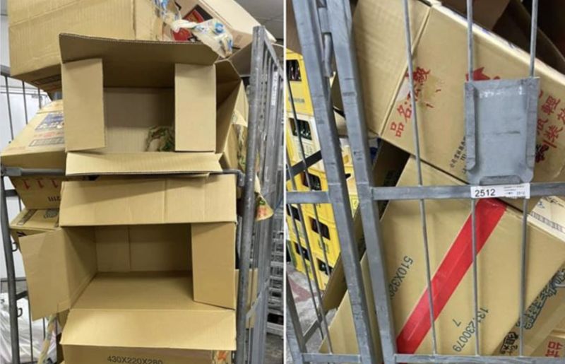 ▲全聯店員貼出補貨紙箱照片,表示現在每天都補貨補到凌晨兩點,引發網友熱議。(圖/我愛全聯好物老實說)