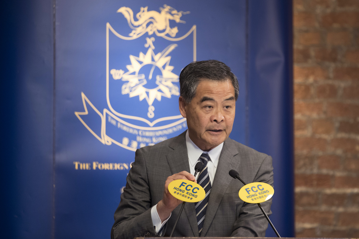 ▲香港前行政長官（特首）梁振英向北京表明參選來屆特首的意願，但北京方面沒有明確表態。（圖／美聯社／達志影像）