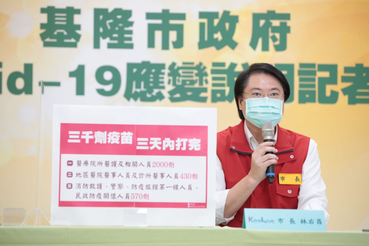 ▲林右昌呼籲，與確診者接觸或活動史重疊的市民，一定要勇敢站出來接受篩檢，共同圍堵防疫漏洞。（圖／基隆市政府提供）