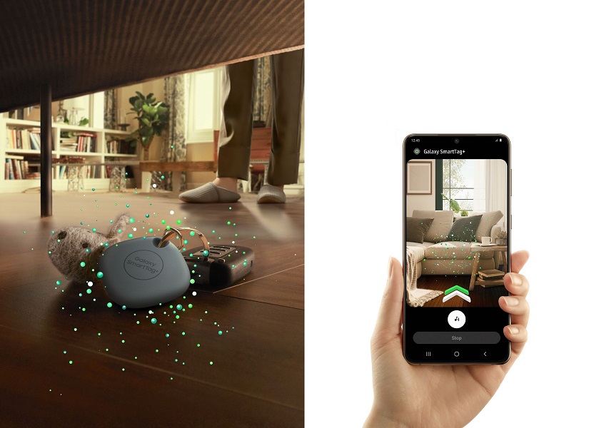 ▲Galaxy SmartTag+搭載BLE及UWB，輔以擴增實境（AR）技術，精準度更上一層樓。（圖／資料照片）