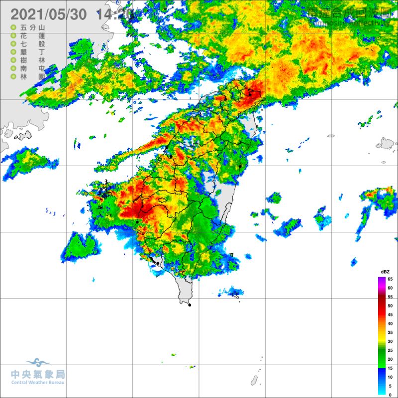 ▲氣象局針對彰化、南投、嘉義縣及台南市發布豪雨特報。（圖／翻攝自氣象局官網）
