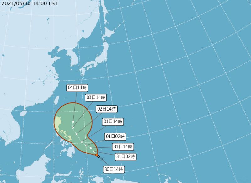 ▲氣象局表示，太平洋上的熱帶低壓有增強為颱風的機率，但對台灣暫無直接影響。（圖／中央氣象局提供）