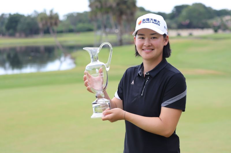 ▲高爾夫球女將李旻今日於美次巡Mission飯店和俱樂部錦標賽奪冠。（圖／台灣大提供）