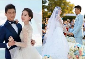 ▲吳奇隆（左圖左）與劉詩詩（左圖右）結婚6年甜蜜蜜。（圖／翻攝自微博）