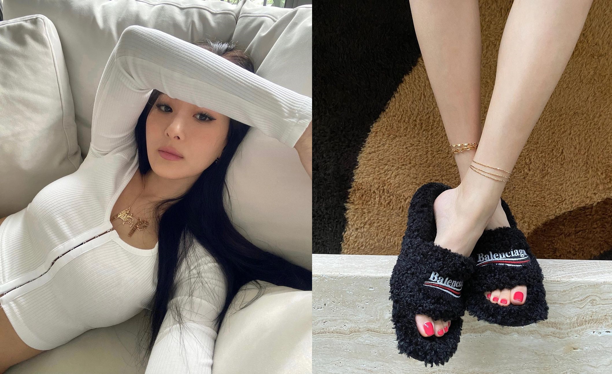 ▲孫芸芸展示自家品牌設計的飾品，舉手投足都是風情十足。（圖／翻攝孫芸芸IG）