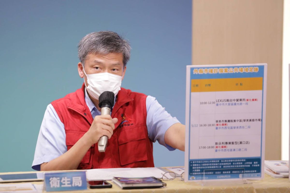 ▲中市今新增3例本土確診個案足跡(圖／市政府提供2021.6.2)