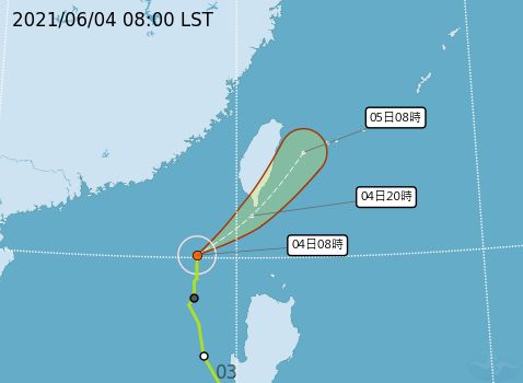 ▲颱風彩雲「環流+鋒面」夾擊！彭啟明曝周末天氣狀況。（圖／翻攝中央氣象局官網）