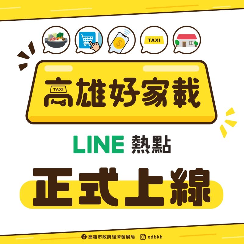 ▲▲「高雄好家載」是高雄市政府團隊跟LINE公司、8家點餐平台、8家計程車隊以及一卡通公司快速整合資源所提出顧防疫與顧產業的互助經濟模式。（圖／高市府經發局提供）