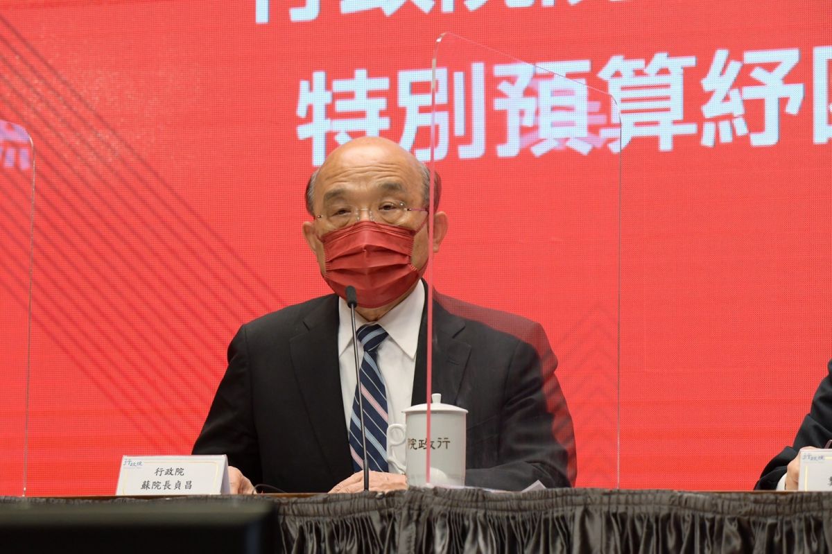 ▲經濟部長王美花居家隔離，由於王隔離前曾出席院會，行政院表示院長蘇貞昌健康狀況良好。（圖／行政院提供）