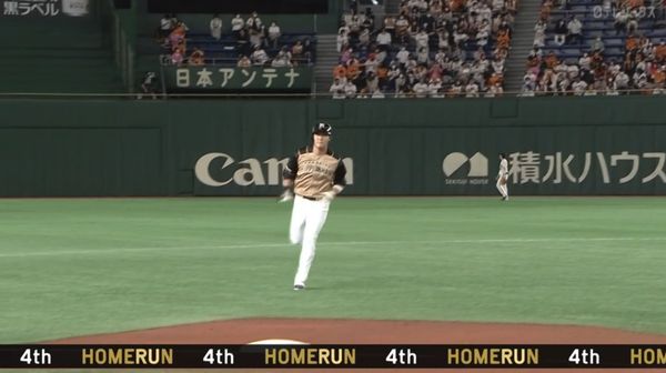 ▲王柏融開轟。（圖／取自日本電視台）