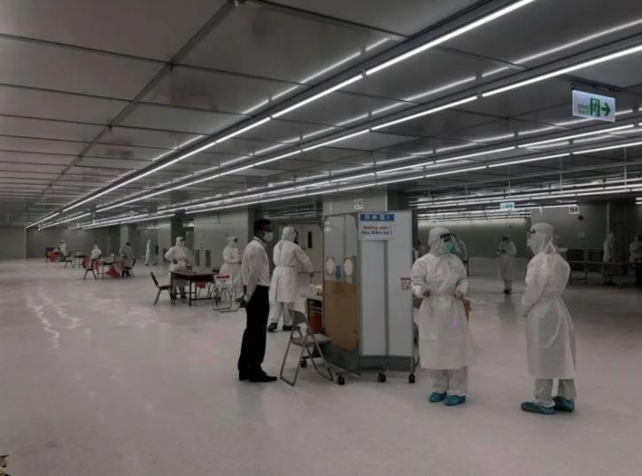 ▲國內疫情變化不斷，京元電子群聚感染和台北榮總合作，預計在18個小時內完成5千名員工PCR採檢。（圖／翻攝自京元電子臉書）