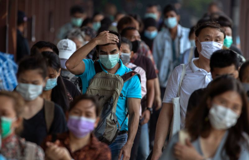 ▲泰國4月爆發第3波疫情，疫情熱區圍繞在市場、工地宿舍以及監獄。（圖／美聯社／達志影像）