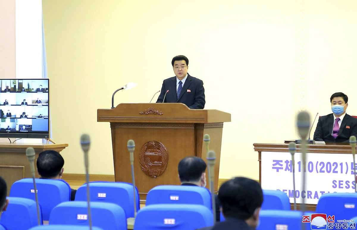 ▲國際奧林匹克委員會（IOC）在理事會上決議，將北韓的參賽名額重新分配給其他參賽國家或地區。圖為北韓官方3月25日表態可能不參與夏季奧運。（圖／美聯社／達志影像）