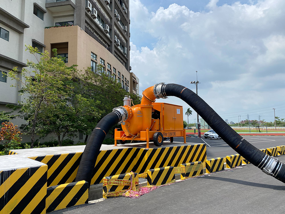 ▲中華醫大提供校地設置大型抽水站（圖／記者張振興攝，2021,06,09）