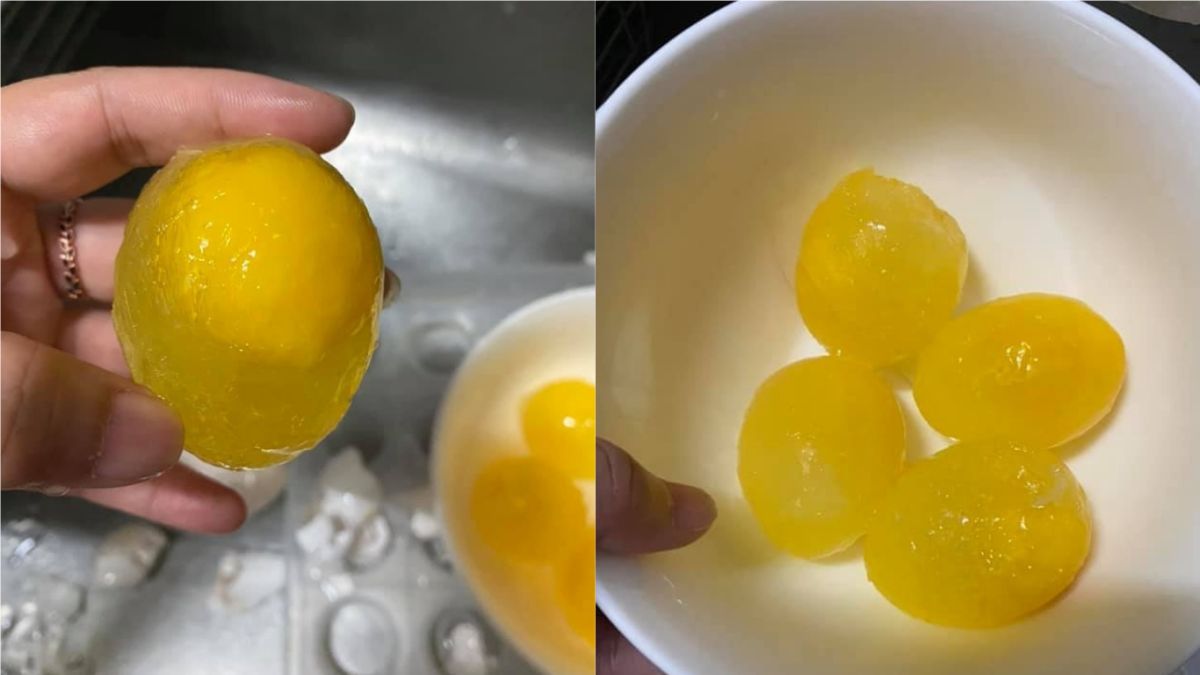 ▲女網友發現家裡的雞蛋放在冰箱冷藏後卻結凍了，擔心只能報銷的她發文求助卻意外釣出不少老饕回應。（圖／翻攝自臉書社團《爆怨2公社》）