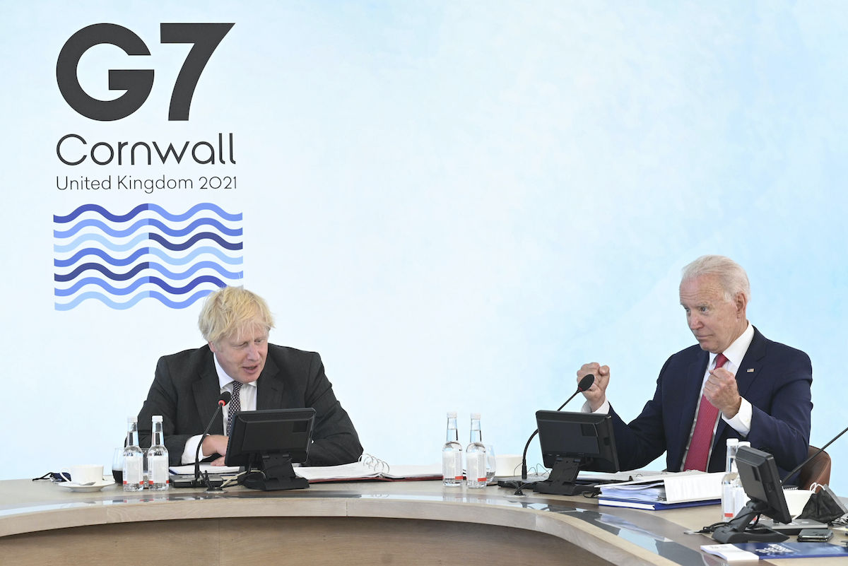 ▲美國白宮週六（12）表示，總統拜登（Joe Biden）在七大工業國集團（G7）支持推動一項全球計畫，力抗中國的一帶一路倡議。（圖／美聯社／達志影像）