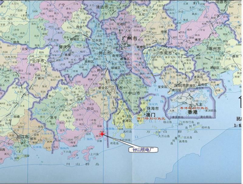 ▲台山核電廠所在位置。(圖/翻攝自台山政府網)