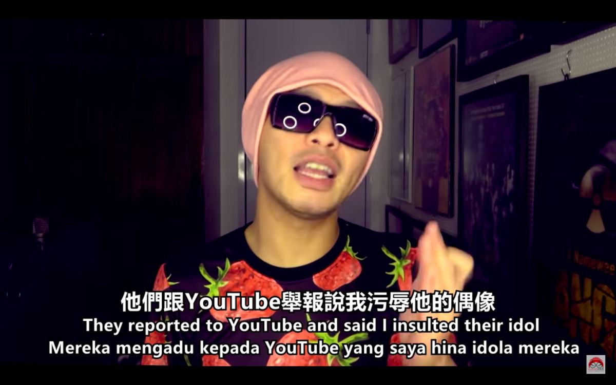 ▲黃明志拍攝影片怒罵MV遭下架一事。（圖／翻攝黃明志YouTube）