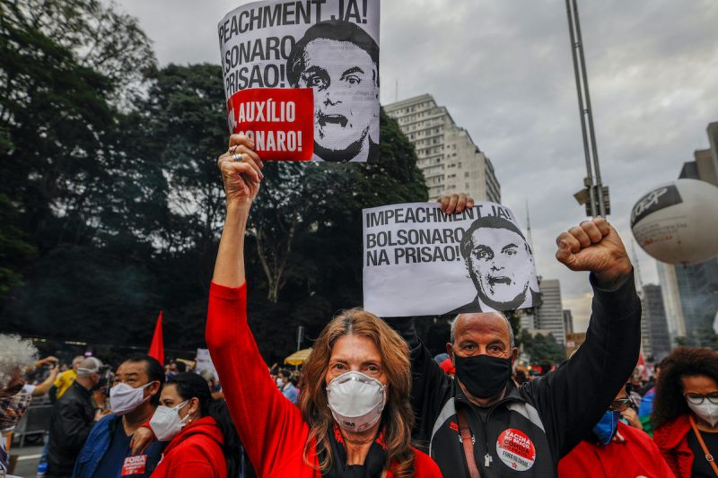 第3波疫情襲巴西　數千人上街抗議總統防疫不力
