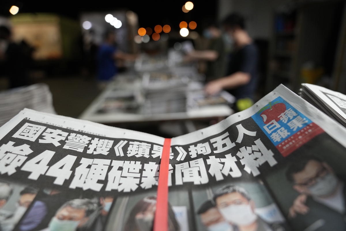 香港壹傳媒遭清算　陸委會：勿將侵犯自由的黑手伸入台灣
