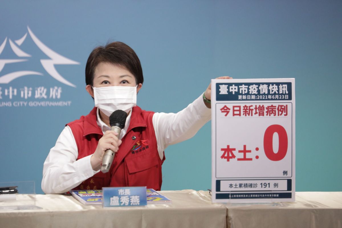 ▲市長盧秀燕支持全國三級警戒再延長，才能有效避免城市間不同人群的移動，造成感染風險。(圖／市政府提供2021.6.23)