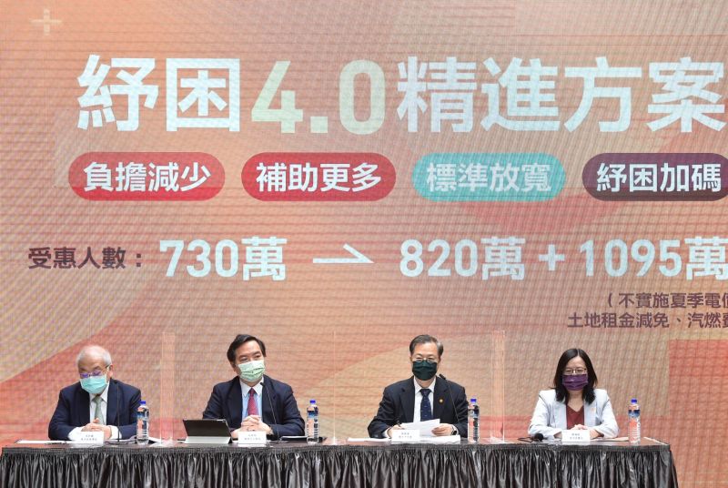 ▲政院通過紓困4.0精進措施,取消6月的夏季電價,10萬元勞工紓困貸款也加碼名額,117萬人從寬核貸 。(圖/行政院提供)