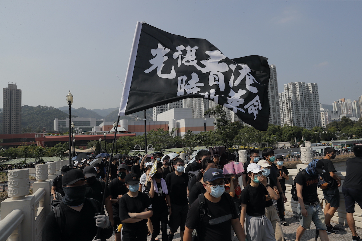 ▲香港親中派立法會議員葉劉淑儀認為，如果「光復香港」指的是將香港從現有政權中解放出來，那警方就有理由合理懷疑行為涉及「煽動叛亂」。（圖／美聯社／達志影像）