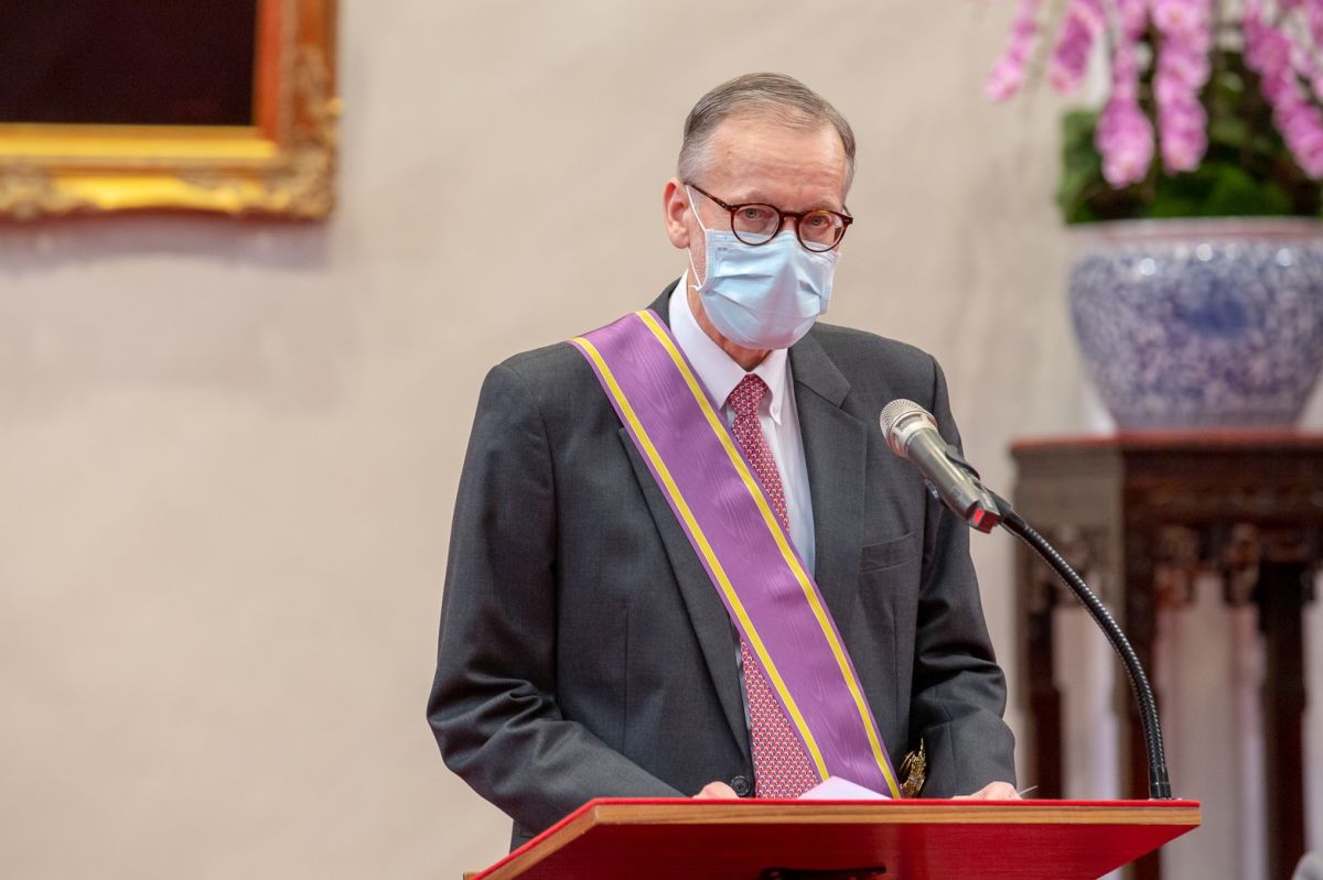 ▲美國在台協會宣布，第11屆美台貿易暨投資架構協定（TIFA）會議將於6月30日透過線上視訊會議方式召開，處長酈英傑將為會議開場。（圖／翻攝自蔡英文臉書）