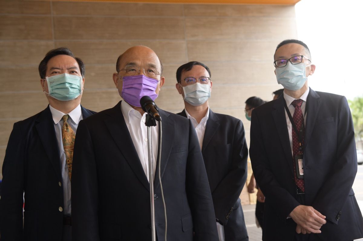 ▲行政院長蘇貞昌表示，謝謝國際援助台灣疫苗，對於民間有意爭取購買，政府也希望能共同努力。（圖／行政院提供）