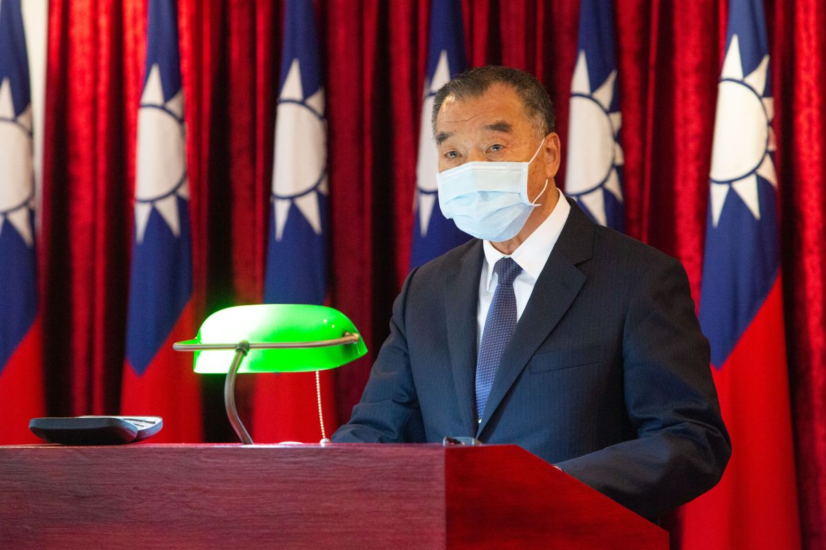 ▲國防部長任內首度主持將官晉任，邱國正勉勵國軍，面對敵情、疫情不容鬆懈。(圖／軍聞社提供)