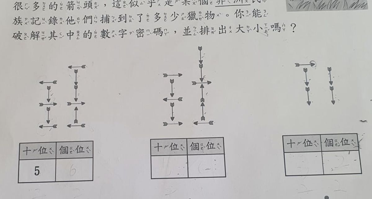 ▲網友分享兒子小一的數學題，發覺自己看了許久完全解不出來。（圖／爆怨2公社）