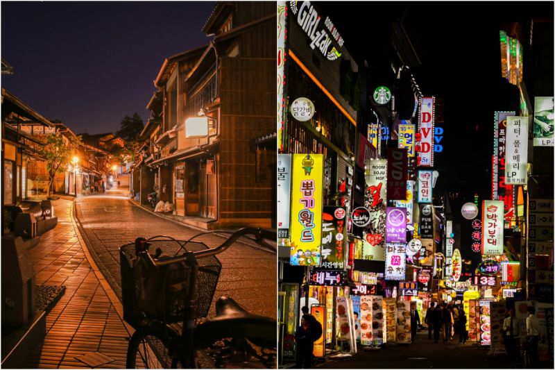 ▲ 日本和韓國疫情下的街景。（圖／Pixabay）