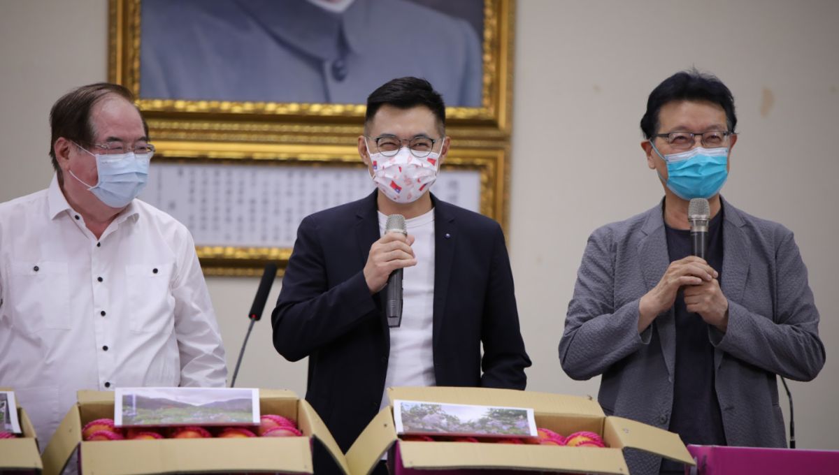 ▲中國國民黨主席江啟臣（中）。（圖／國民黨提供）