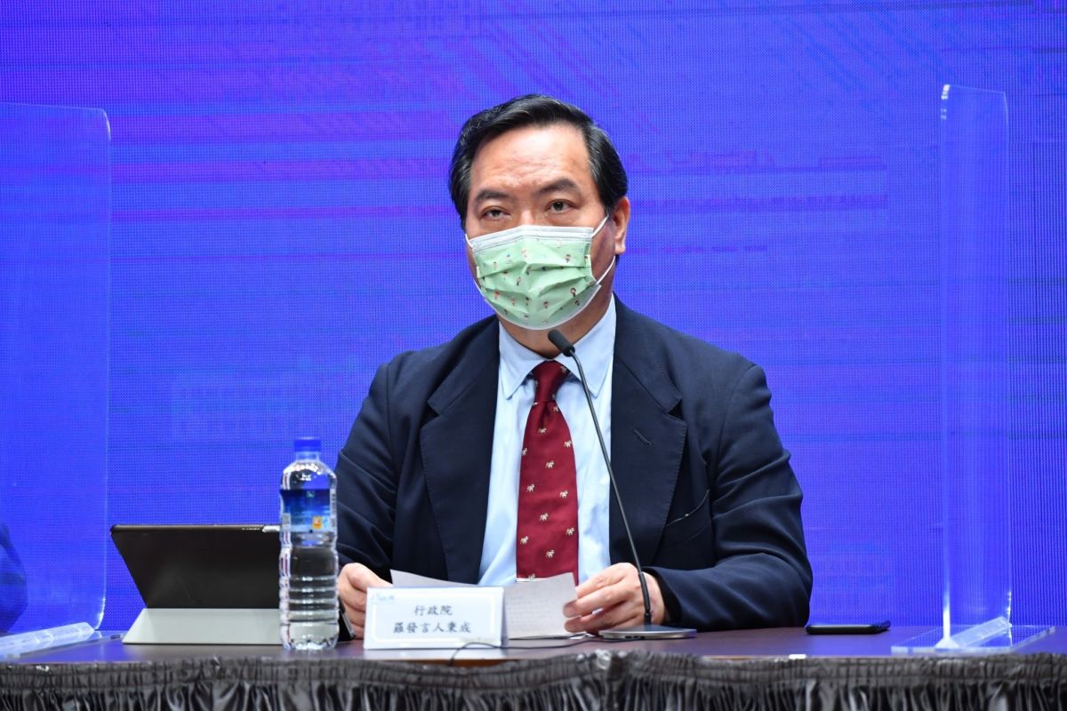 ▲行政院發言人羅秉成主持TIFA會後記者會（圖／行政院提供）