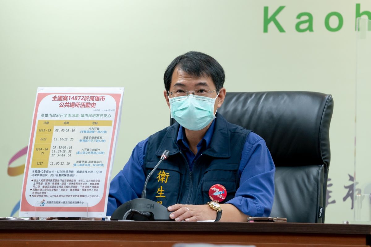 ▲6月22至29日友前往鳳山區中正路187號前無名地瓜攤消費者，若有症狀可打1922安排採檢。(圖／高市府提供)