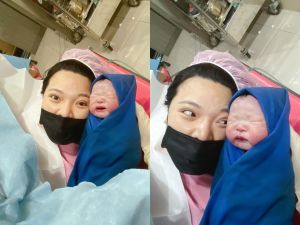 ▲小甜甜生下3300公克女兒「米苔目」。(圖/經紀人提供) ▲小甜甜生下3300公克女兒「米苔目」。(圖/經紀人提供)