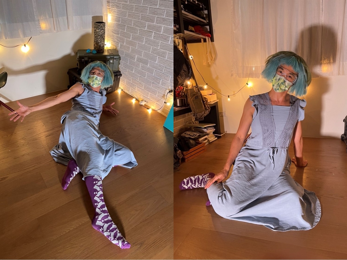 ▲王少偉穿謝忻裙子，變裝妖嬌「小辣貨」。（圖／建印娛樂提供）