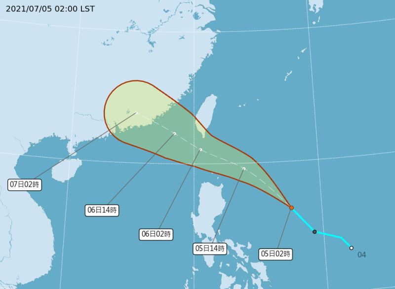 熱帶低壓恐成颱　東南部及恆春半島有大雨
