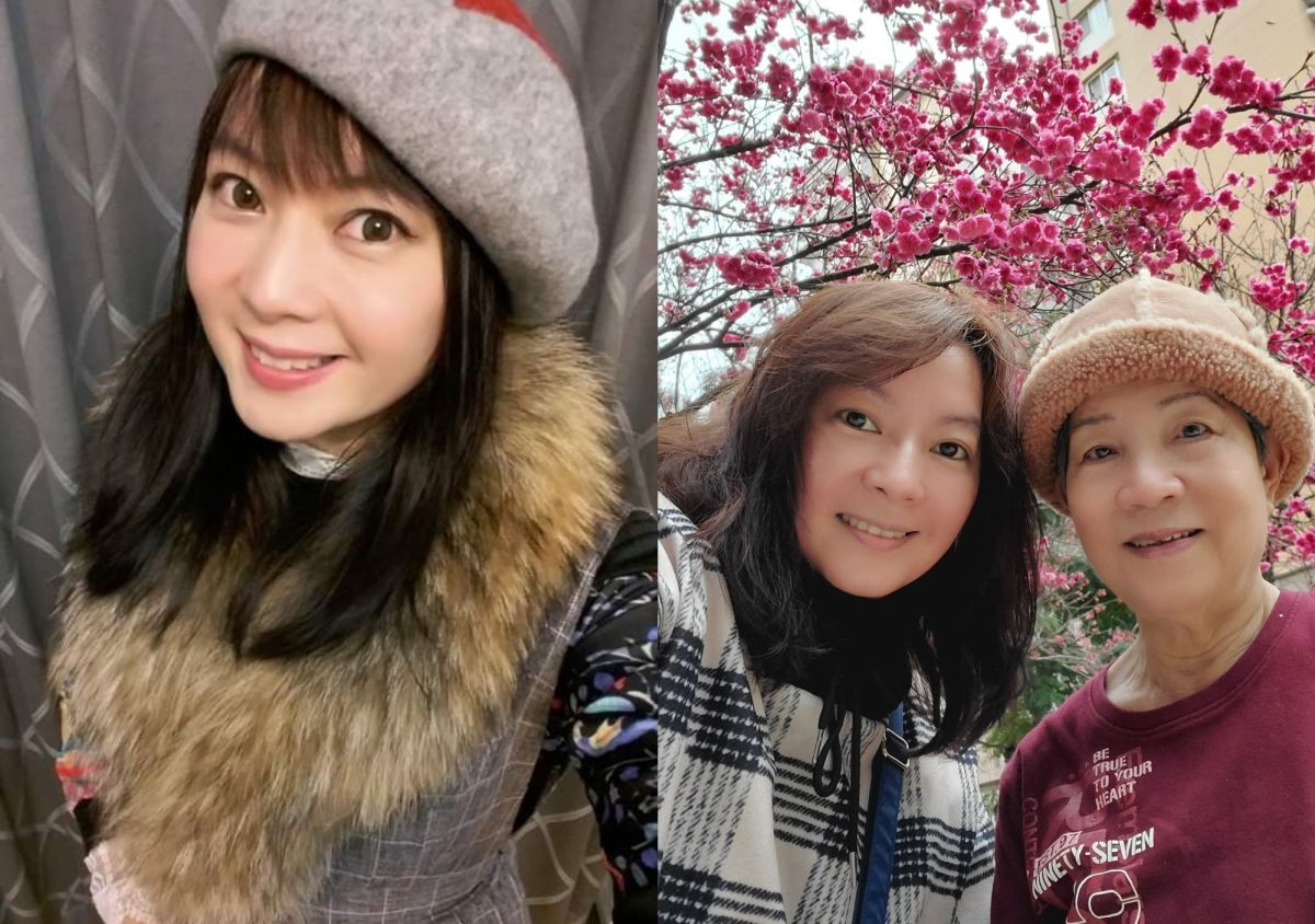 ▲谷懷萱（右）帶媽媽打疫苗被勸回。（圖／谷懷萱臉書）