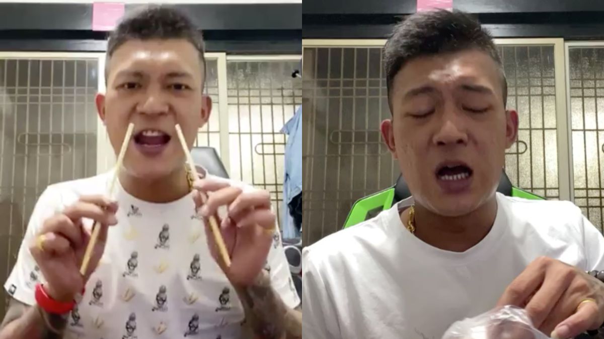 ▲網紅鳳梨在直播中抱怨，每次都被媒體截醜圖。（圖／翻攝鳳梨吳泓逸FB）