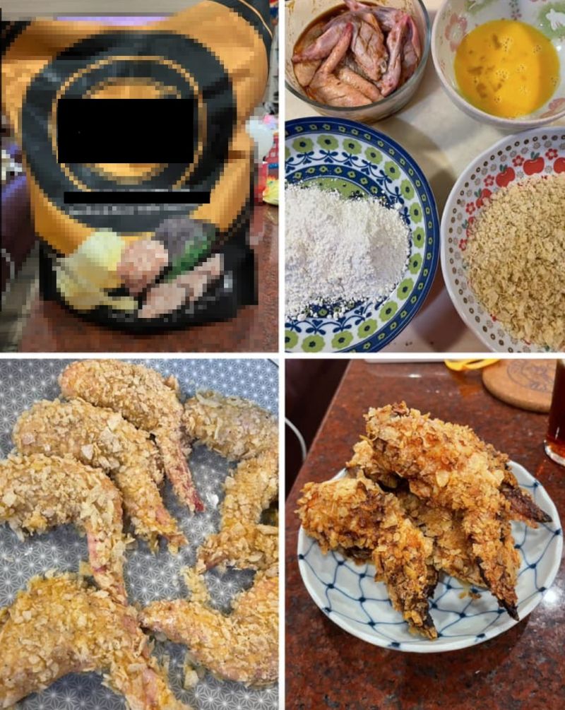 ▲原PO拿吃不完的「洋芋片」炸雞翅。(圖/翻攝自《Costco好市多 商品經驗老實說》)