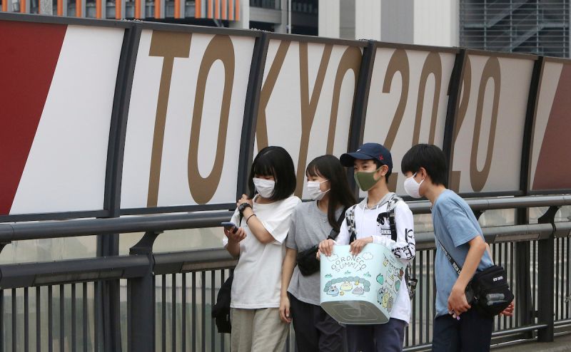 ▲日本東京奧運暨帕運組織委員會今天表示，東奧相關人士新增18例確診病例，其中1例是住在選手村的希臘水上芭蕾選手。（圖／美聯社／達志影像）