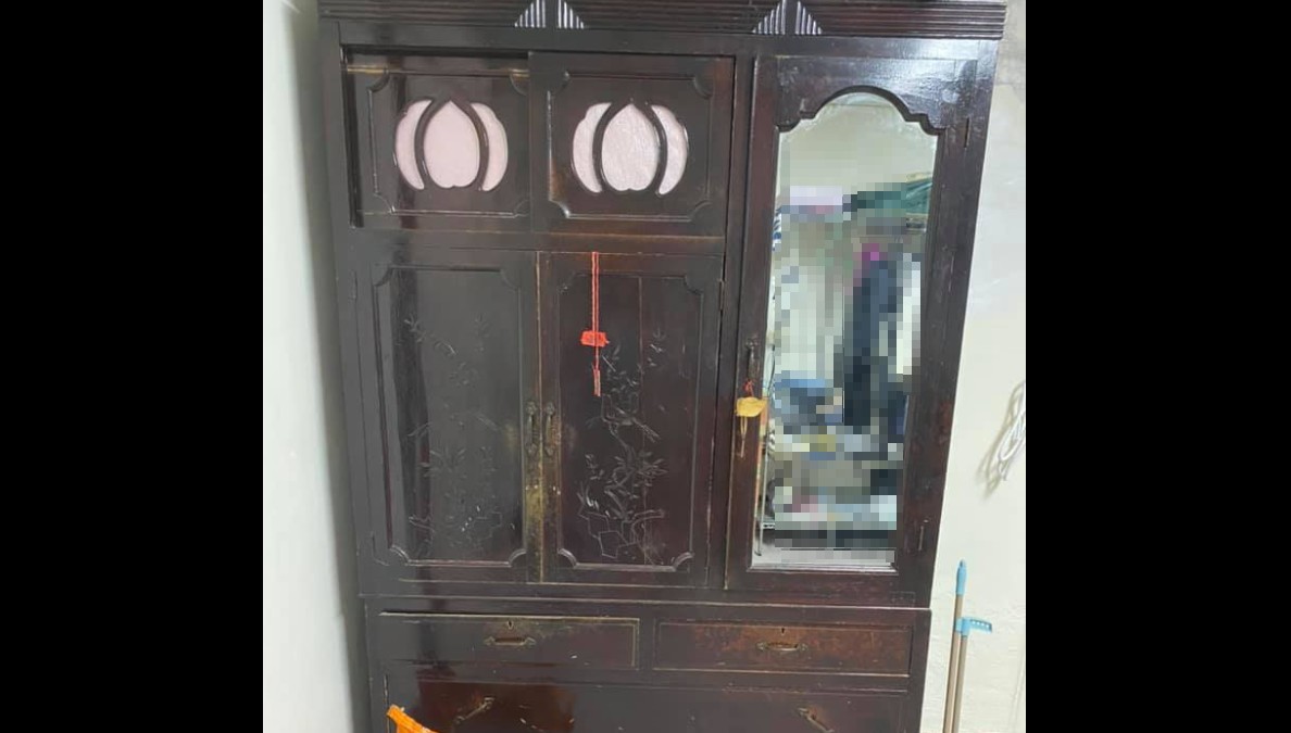 ▲有網友發現，中的實木櫃每到半夜都會發出「蹦」的怪聲，讓她忍不住上網尋求原因（圖／翻攝《爆系知識家》）